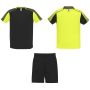 Juve uniszex sport szett, fluor yellow, solid black